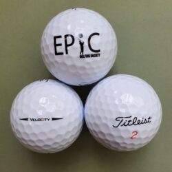 EPiC Golf Balls - Sleeve of three titleist velocity with logo